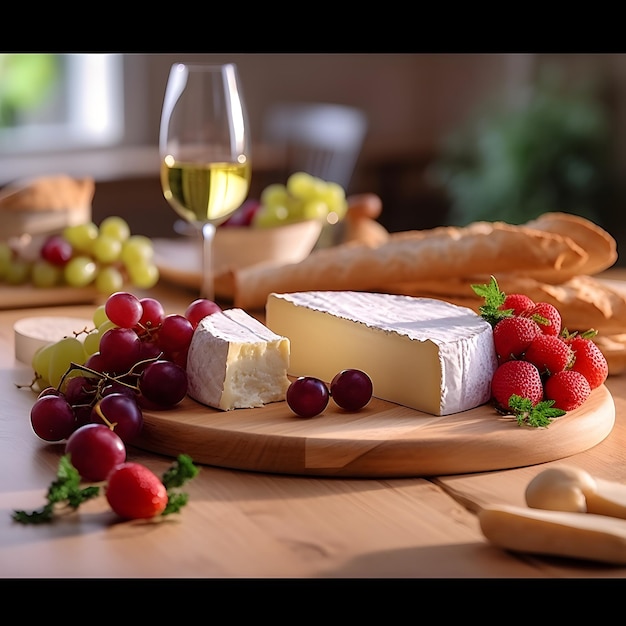 fromage, fruits et vins