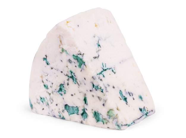 Fromage Gorgonzola isolé sur fond blanc