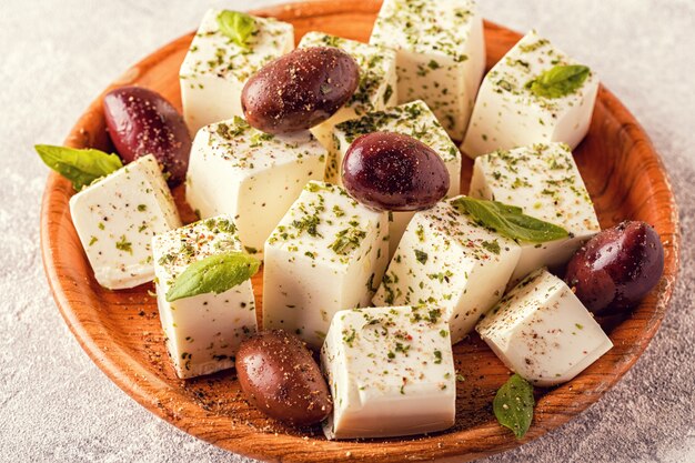 Fromage grec à l'origan et aux olives