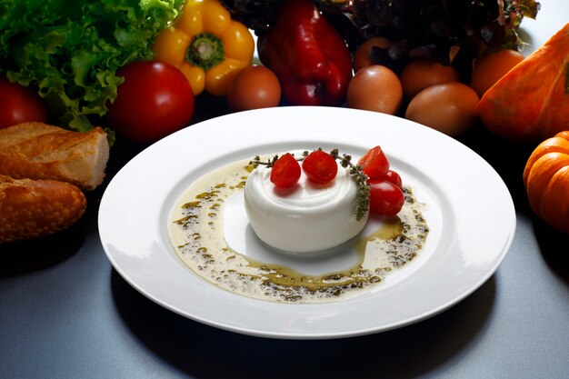 Fromage italien Burrata mozzarella