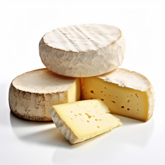 Fromage Neufchatel avec fond blanc de haute qualité