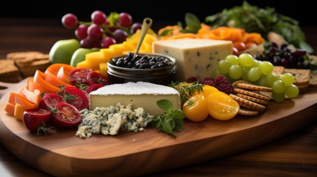 Le fromage végétalien est coloré, savoureux et sans produits laitiers.