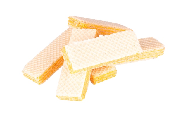 Fromage Wafer isolé sur fond blanc