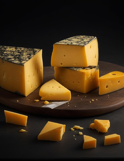 fromages sur une assiette avec du fromage et du fromage