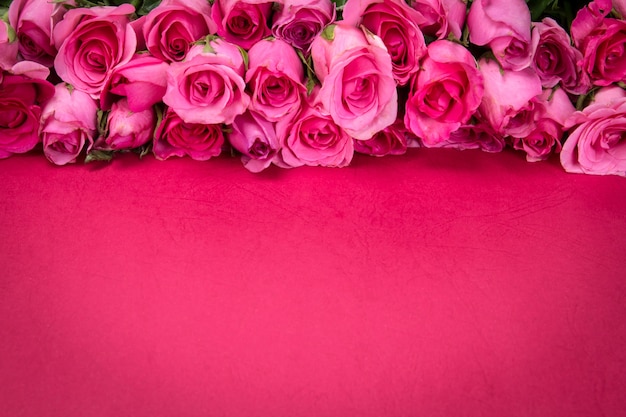 Photo la frontière de belle douce rose rose douce pour l'amour romantique fond de la saint-valentin