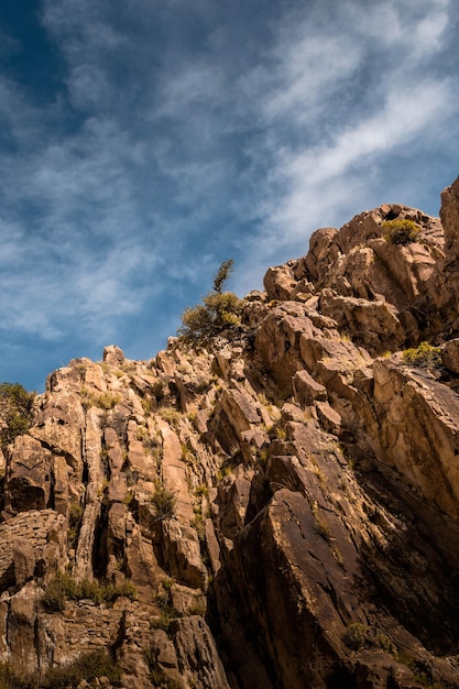 Photo frontières du ciel et des montagnes