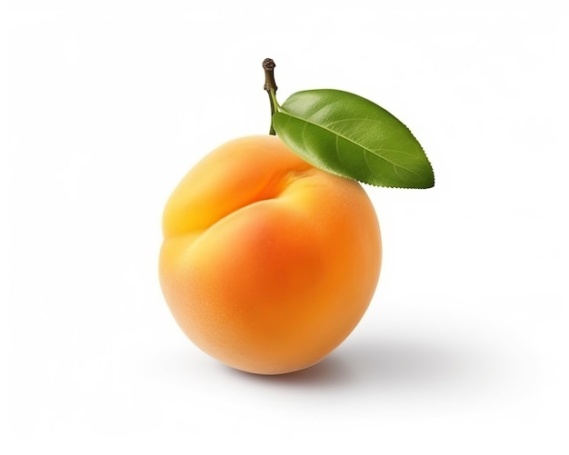 Fruit d'abricot avec fond blanc isolé