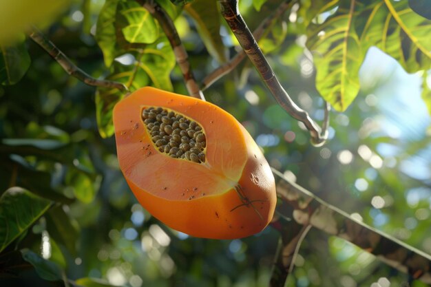 Photo fruit de l'arbre de la papaye