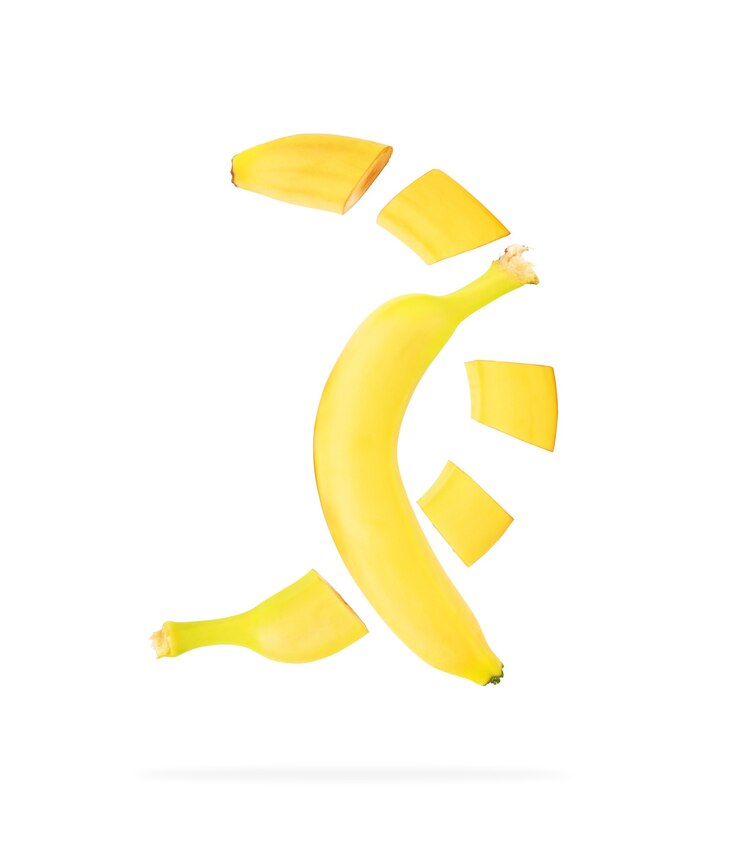 Photo fruit de banane isolé sur fond blanc