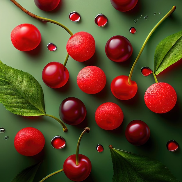 Fruit big cherry généré par l'intelligence artificielle AI