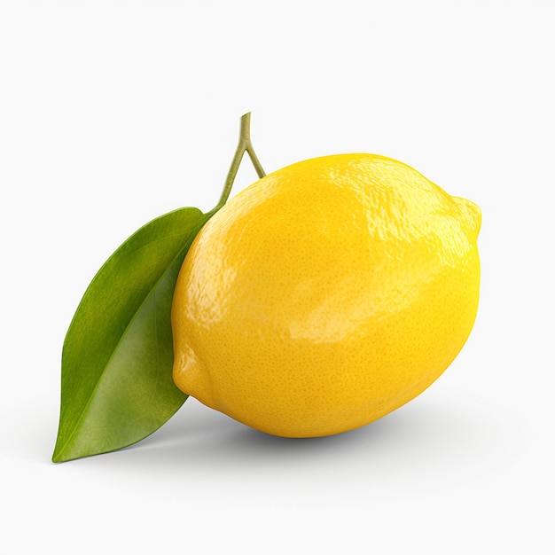 fruit de citron sur fond blanc