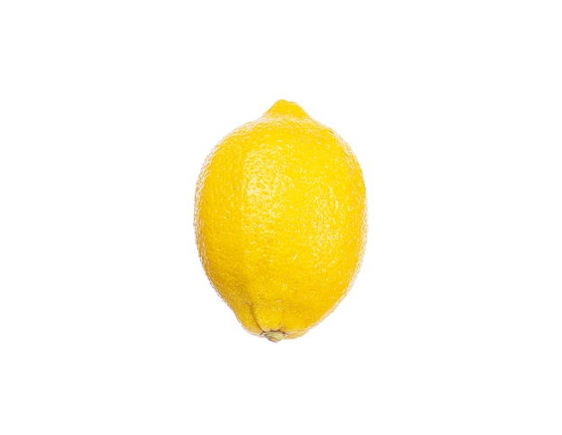 Photo fruit de citron jaune avec des gouttes d'eau sur un mur blanc isoler. nourriture saine et naturelle, nourriture végétarienne.