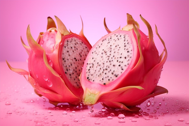 Le fruit du dragon coupé en deux a été révélé