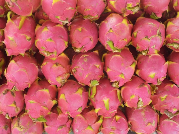 Fruit du Dragon sur le stand du marché, Thaïlande