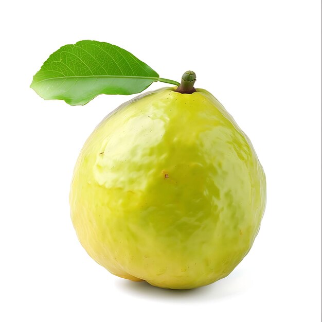 Fruit de goyave Cattley de forme ronde ou ovale et clipart isolé jaune ou G sur blanc BG Photo