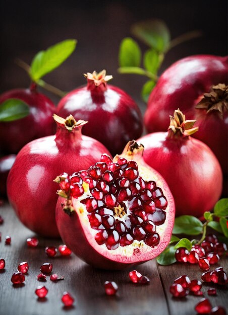 Photo fruit de grenade rougeâtre