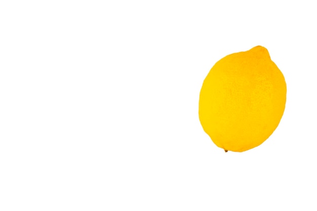 Fruit jaune citron entier blanc fond isolé