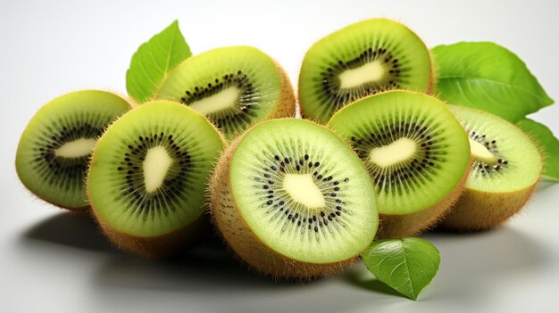 Fruit de kiwi isolé sur blanc