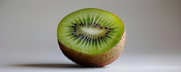 Fruit de kiwi vert vibrant et frais sur un fond blanc Concept de photographie de fruits Fruit de Kiwi vert vibrant à fond blanc