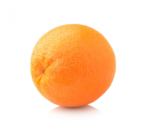 Fruit orange, isolé, blanc