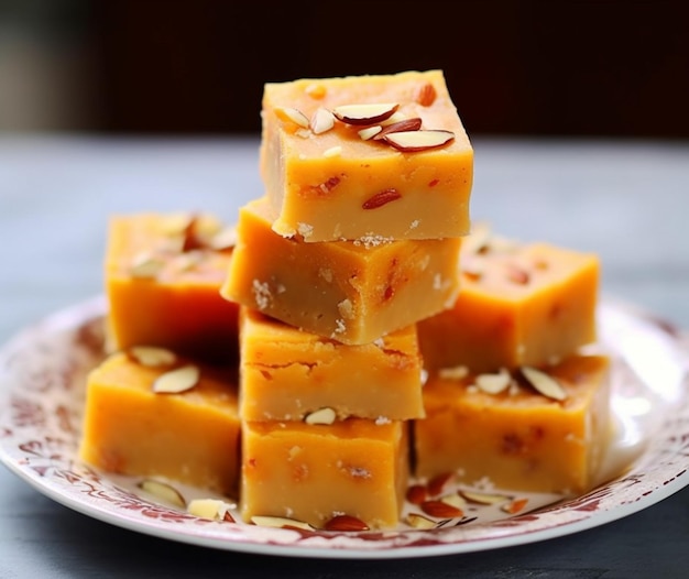 Photo fruité et délicieux mango burfi