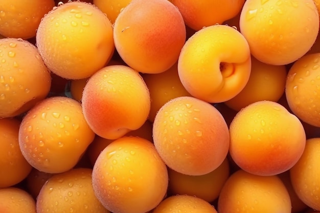 Fruits d'abricot frais Ai génératif