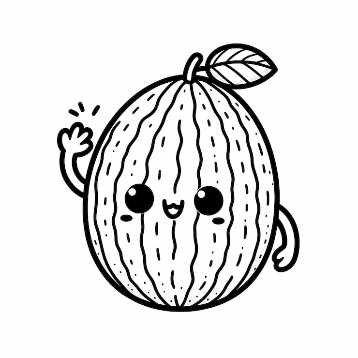 Photo fruits amusants pages à colorier simples et mignons