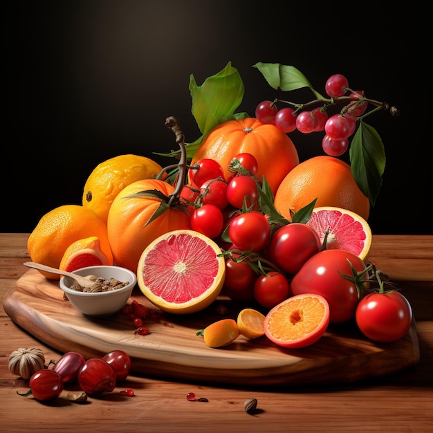 Fruits et baies frais biologiques Alimentation saine Vitamines concept de nutrition naturelle
