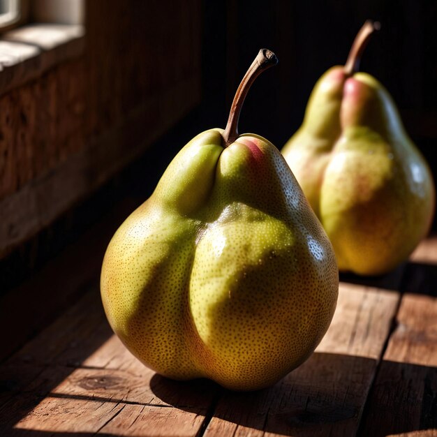 Photo fruits biologiques frais et crus à la poire