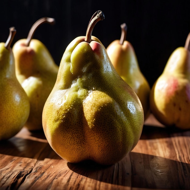 Photo fruits biologiques frais et crus à la poire