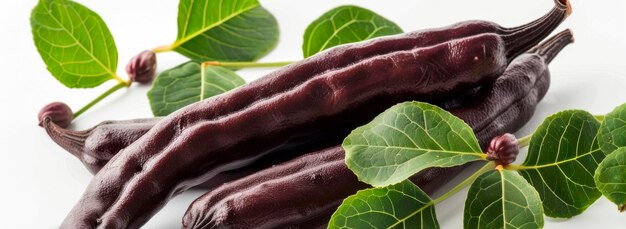 Photo fruits de carottes avec des feuilles isolées sur un fond blanc