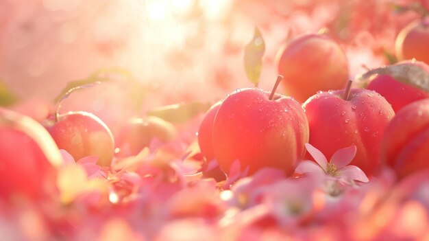 fruits d'été focale de pêche espace unique arrière-plan panoramique d'été bannière texte espace fruits