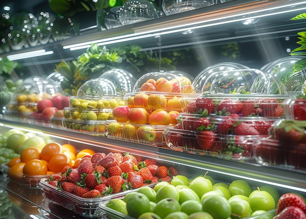 Fruits frais au supermarché