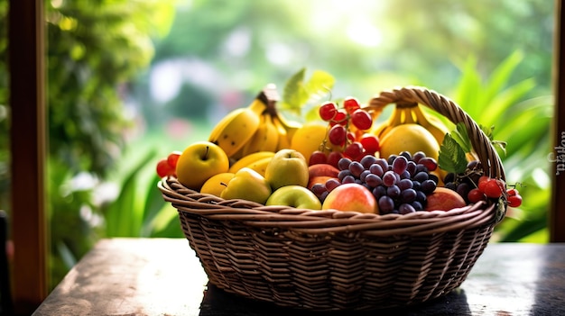 fruits frais dans le panier IA générative