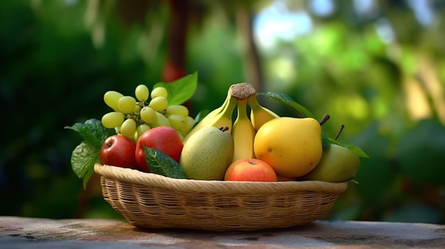 fruits frais dans le panier IA générative