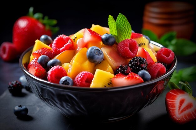 Photo fruits frais organiques pour une vie saine