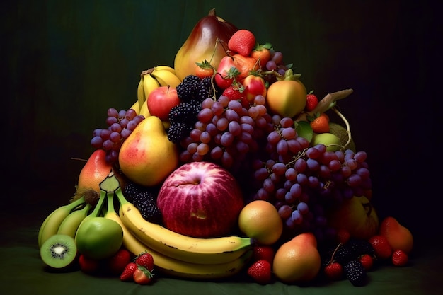 Photo fruits frais organiques pour une vie saine