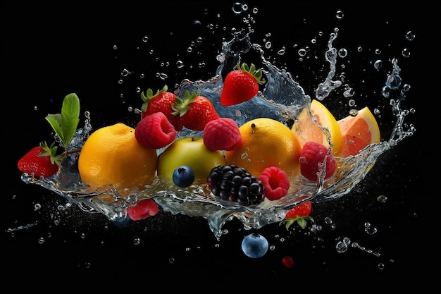 Photo fruits frais organiques pour une vie saine