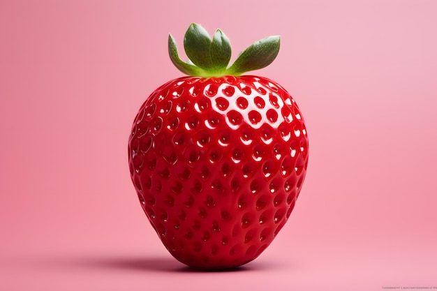Fruits de fraises frais isolés sur l'IA de fond