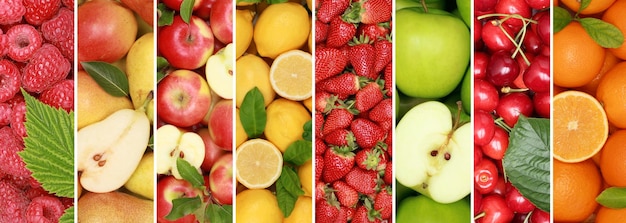 Fruits fruits collection fond orange pomme pommes citron