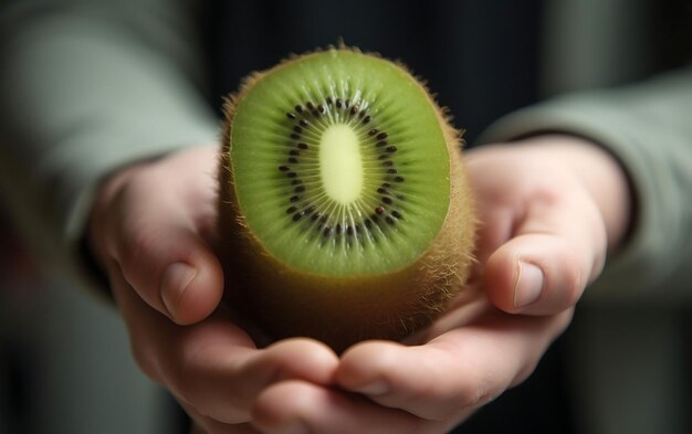 Fruits de kiwi frais Kiwi mûr à la main