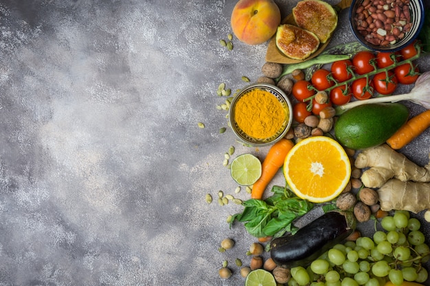 Fruits et légumes d&#39;automne Nourriture saine de saison