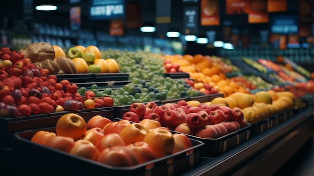 Fruits et légumes une épicerie Generative Ai