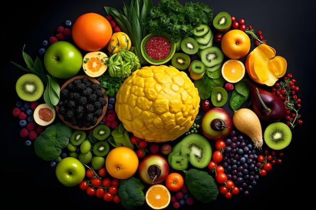 fruits et légumes IA générative