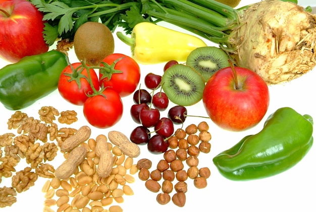 Fruits, légumes et noix