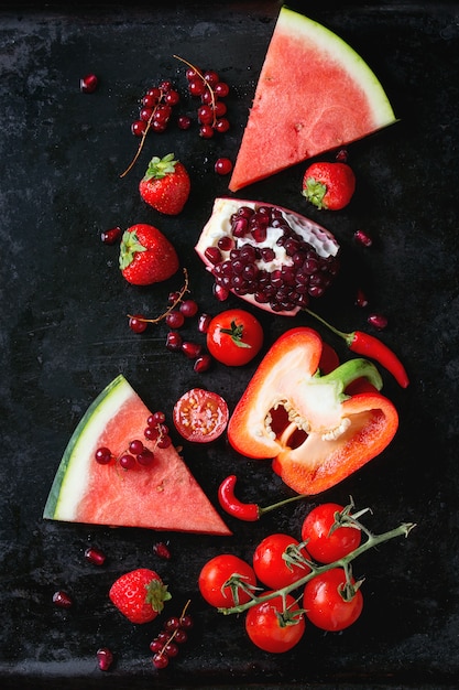 Fruits et légumes rouges