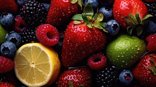 Fruits et légumes sains et sains
