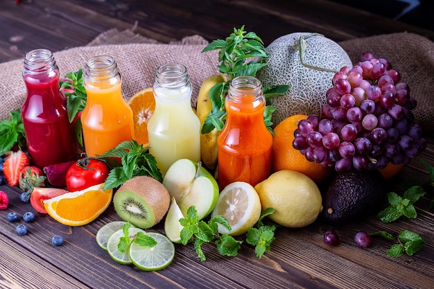 Photo fruits et légumes sur la table