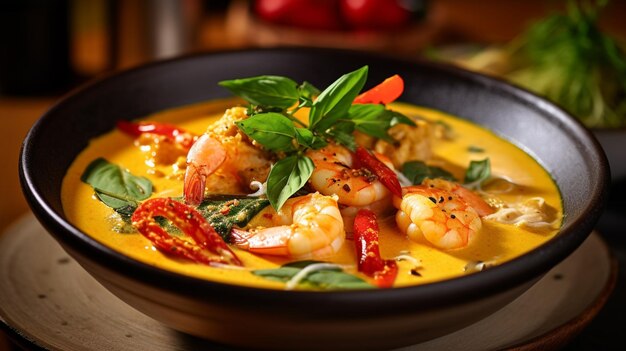 Photo fruits de mer moqueca de camarao