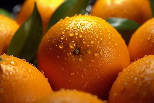 Fruits orange frais Ai génératif